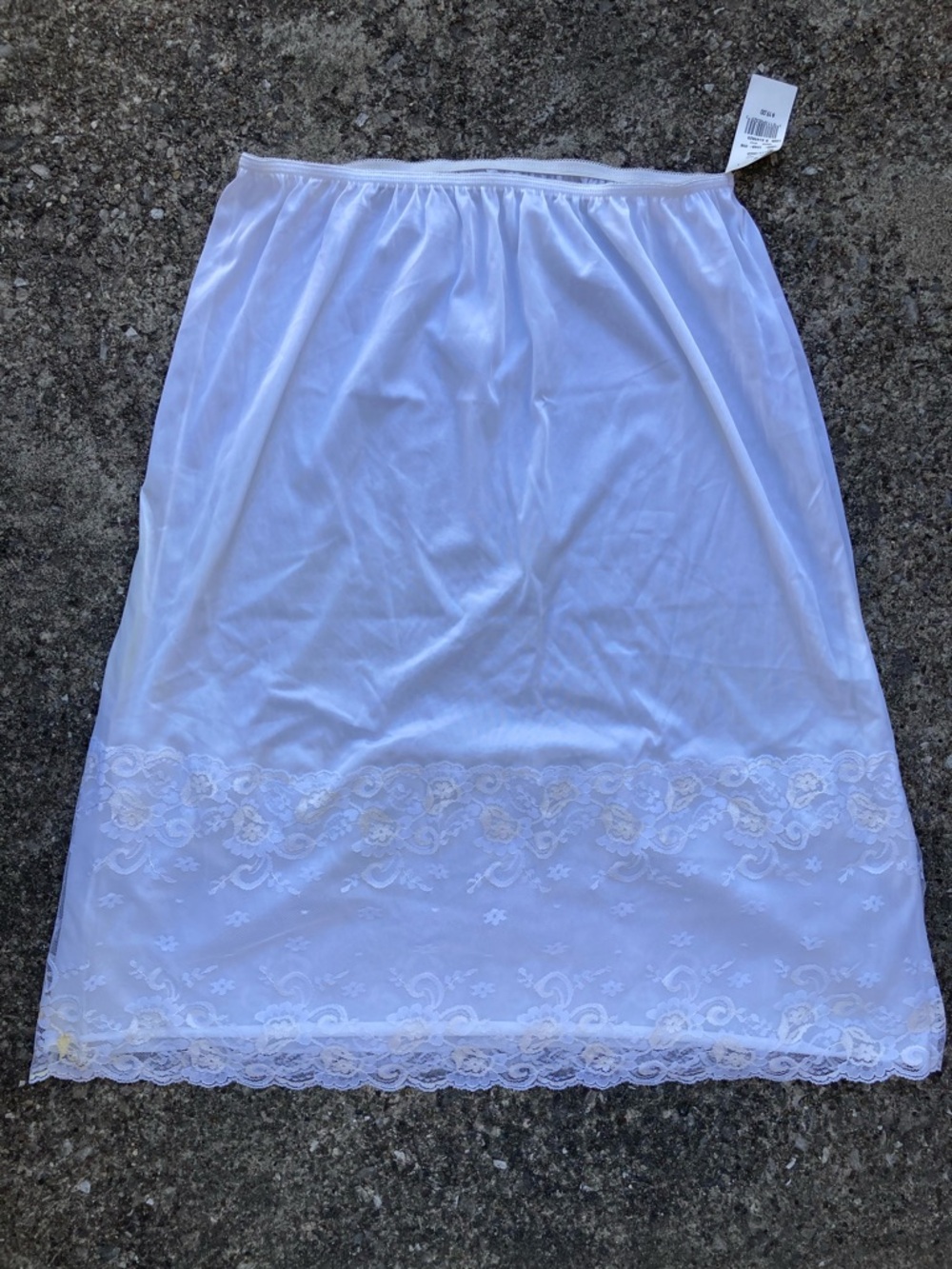 Vintage White Lace Half Slip